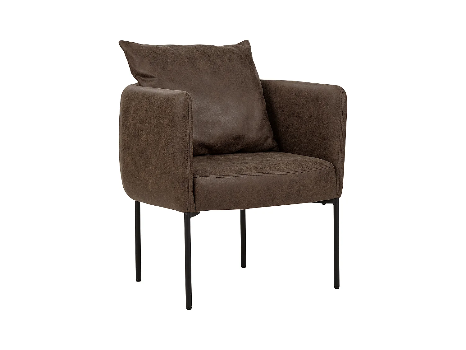 Sessel MALMOS Kunstleder Dunkelbraun