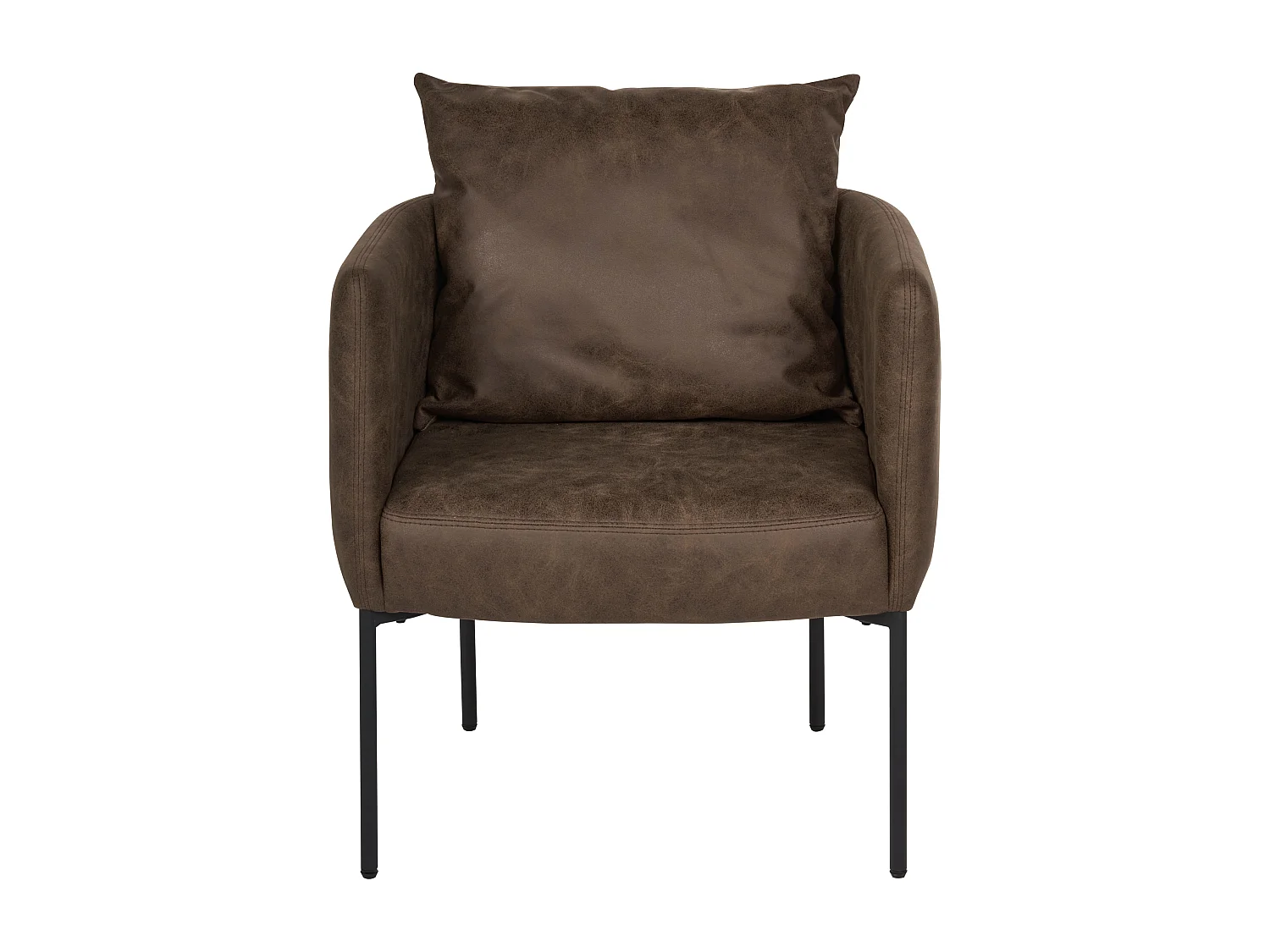 Sillón MALMOS Piel sintética Marrón oscuro