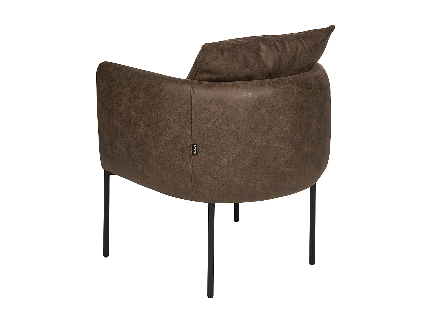 Sillón MALMOS Piel sintética Marrón oscuro