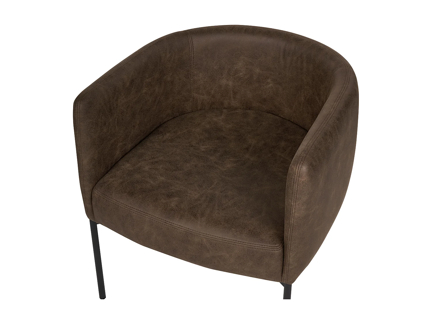 Sillón MALMOS Piel sintética Marrón oscuro