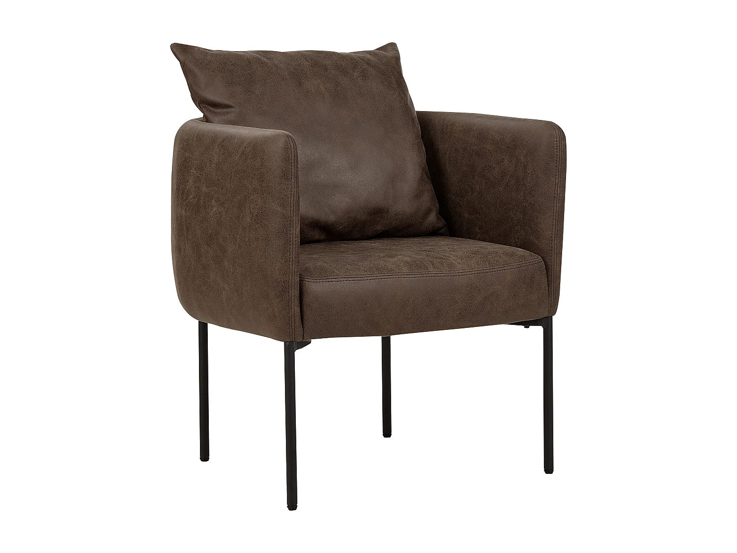 Sillón MALMOS Piel sintética Marrón oscuro