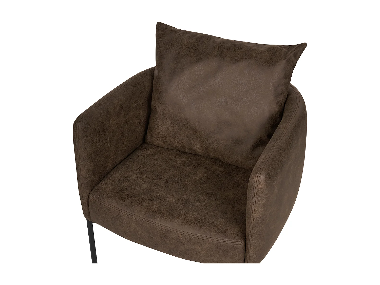 Sillón MALMOS Piel sintética Marrón oscuro