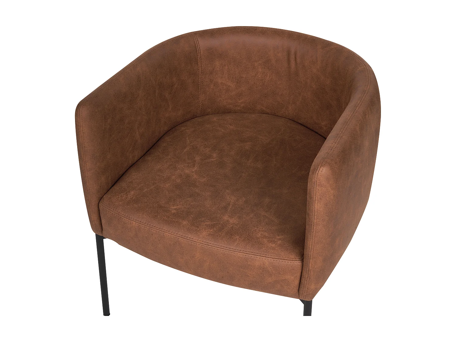 Sillón MALMOS Piel sintética Marrón