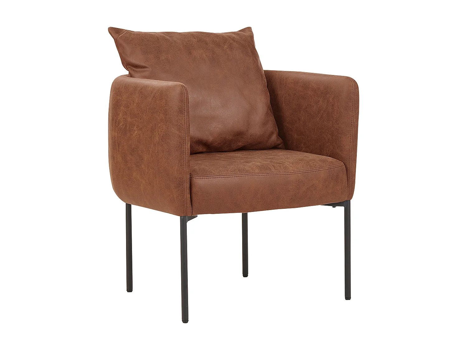 Fauteuil MALMOS Cuir PU Marron