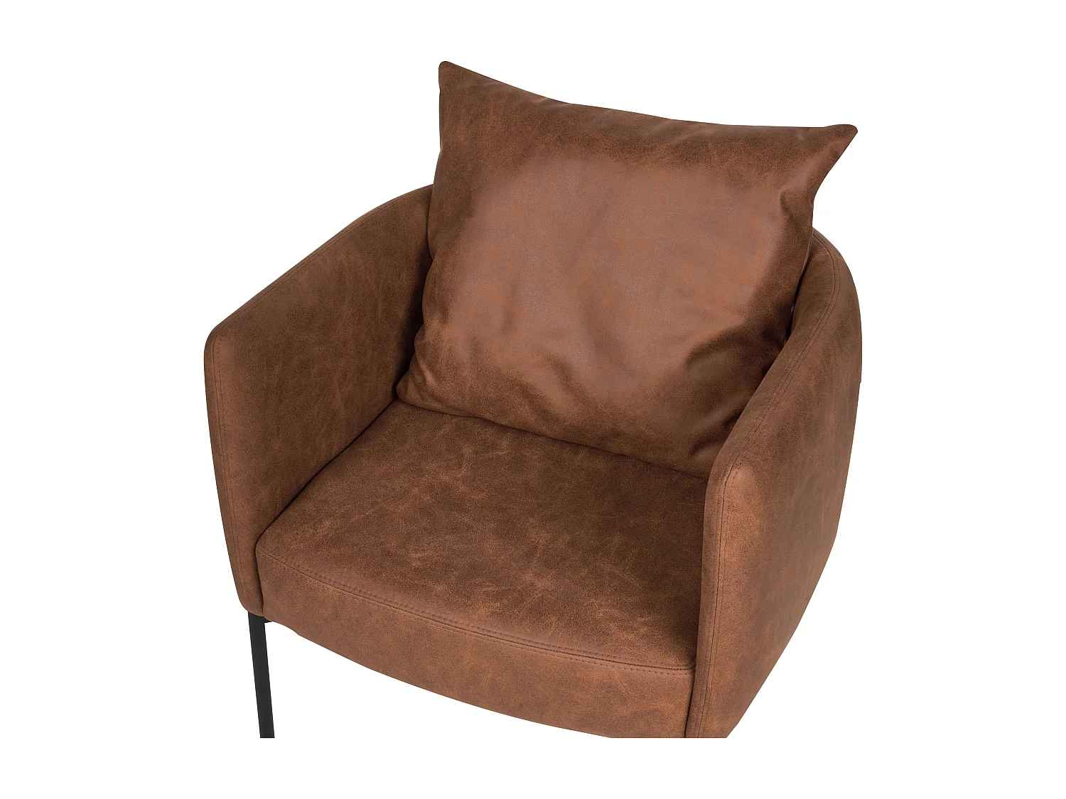 Fauteuil MALMOS Cuir PU Marron