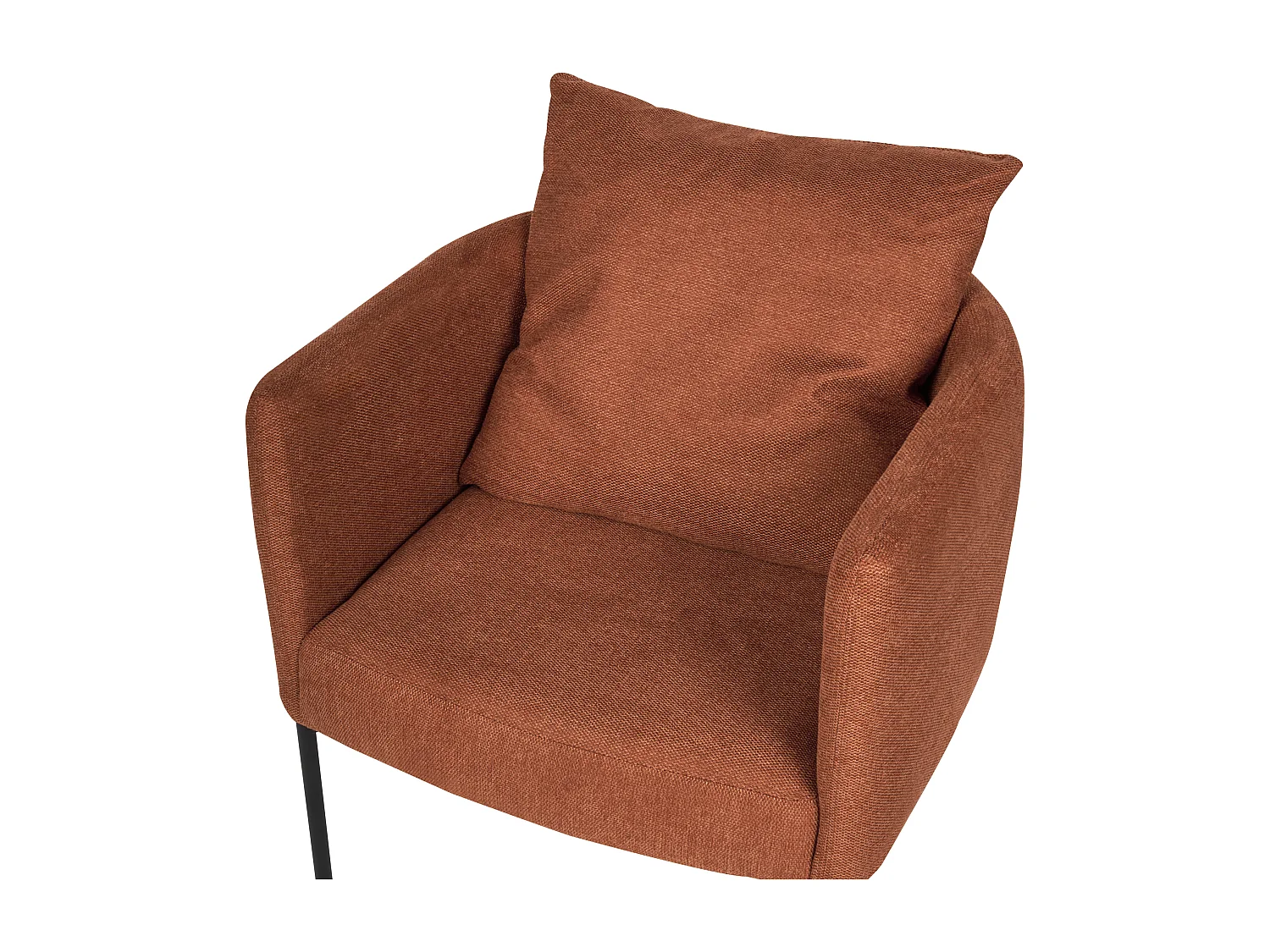 Sillón MALMOS Tela Marrón dorado