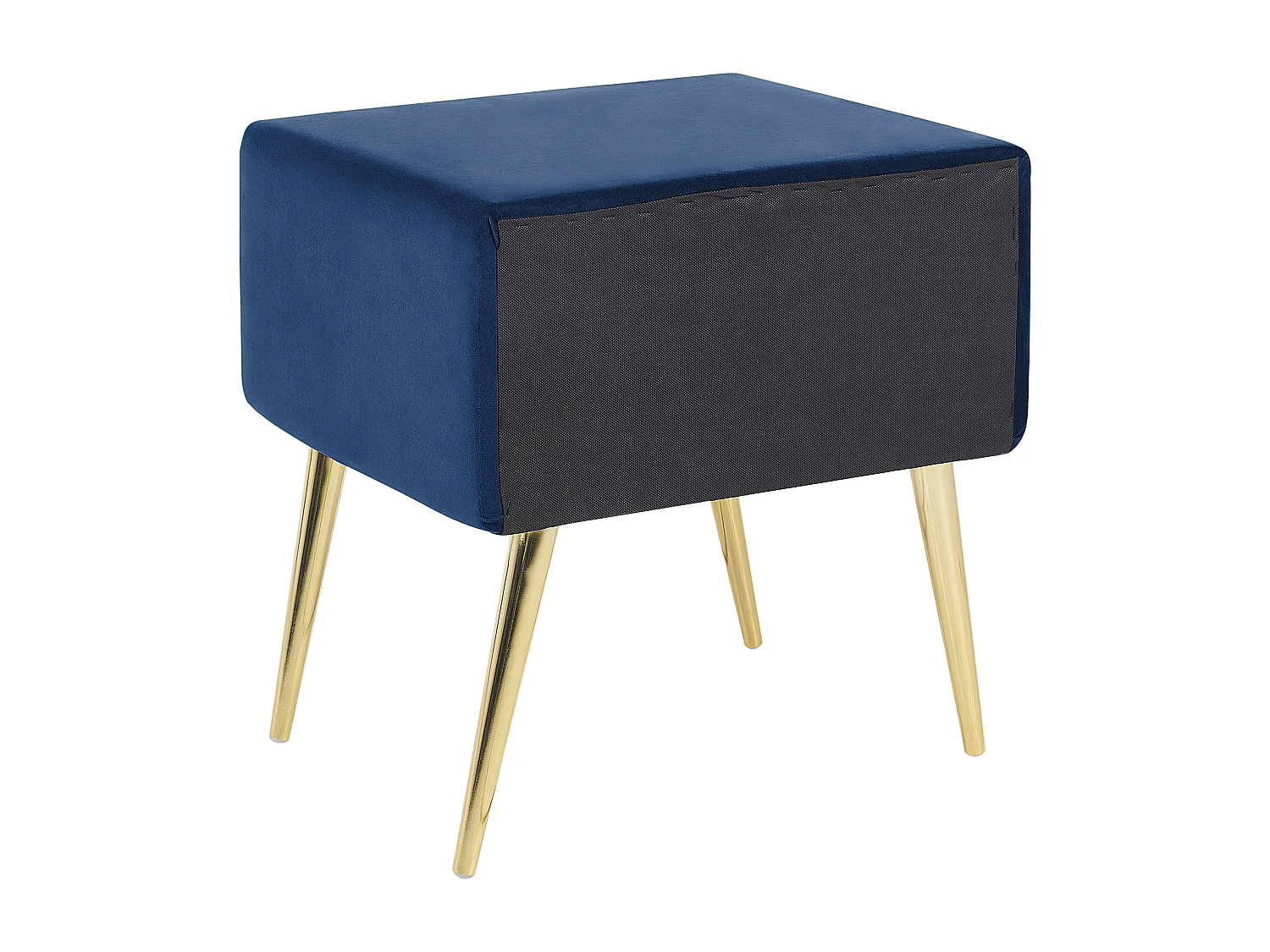 Nachtkastje met 1 lade FLAYAT Fluweel Marineblauw