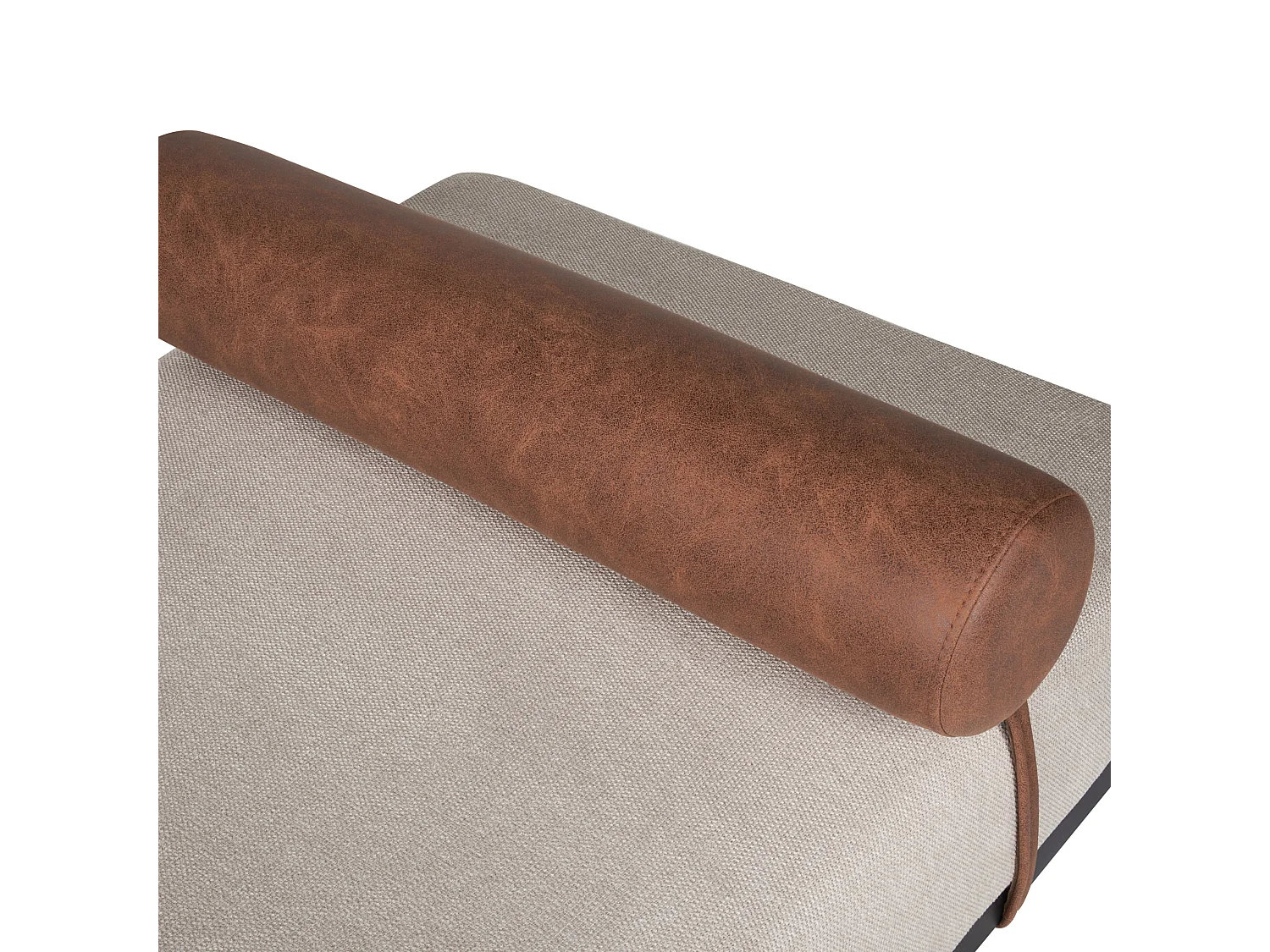 Chaiselongue MALMOS Kunstleinen Kunstleder Braun