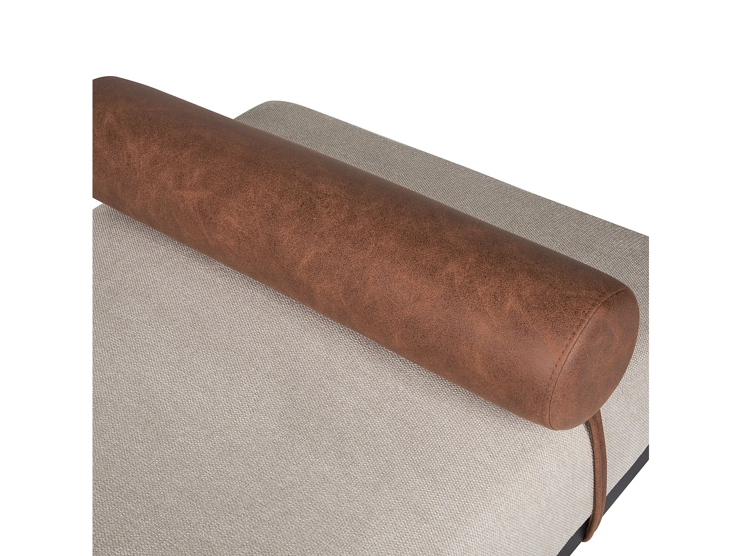 Chaiselongue MALMOS Kunstleinen Kunstleder Braun