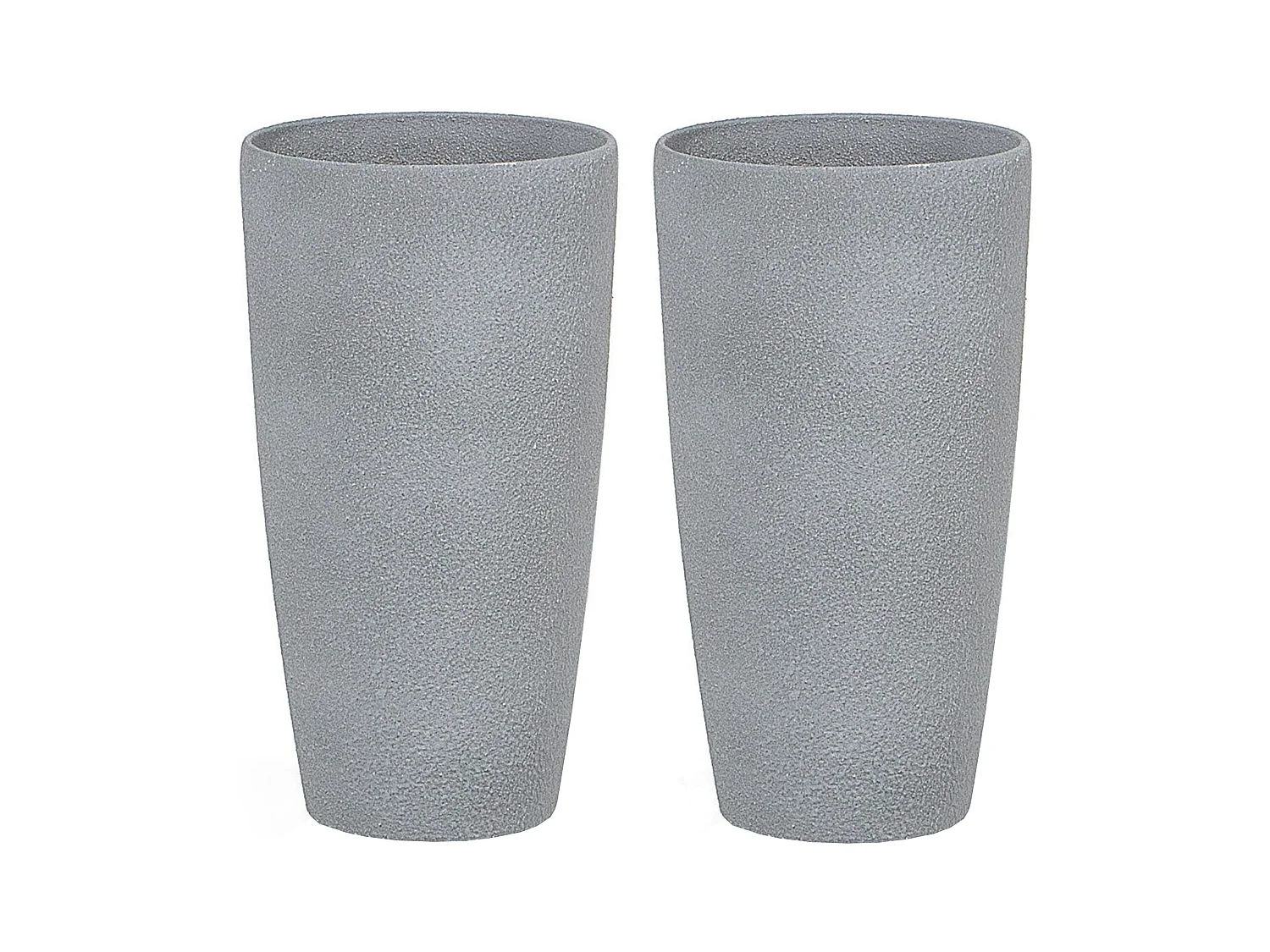 Lot de 2 pots de fleurs ABDERA 23 cm Gris