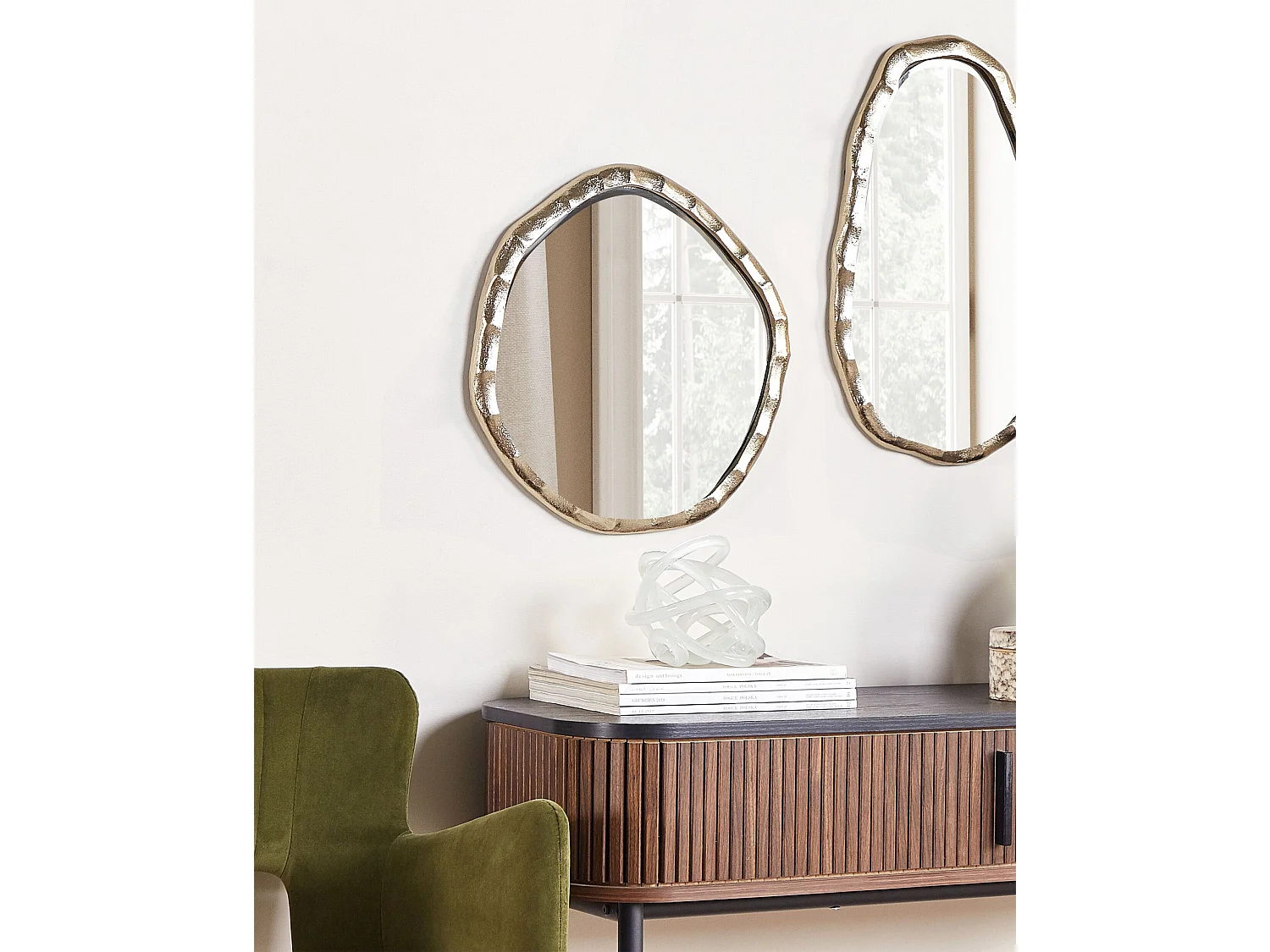 Wandspiegel ANGKE 42 cm 40 cm Metaal Goud