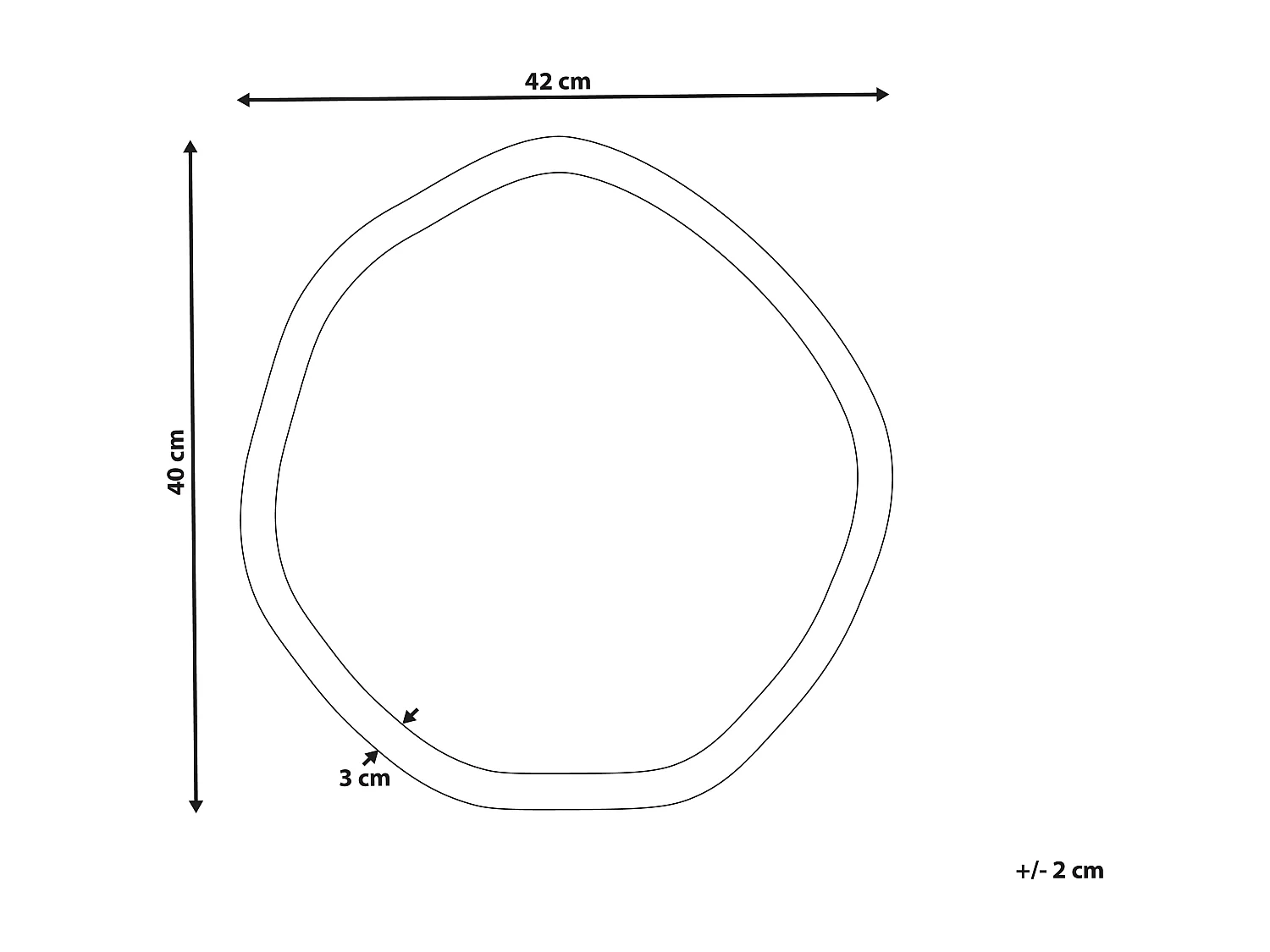 Wandspiegel ANGKE 42 cm 40 cm Metaal Goud
