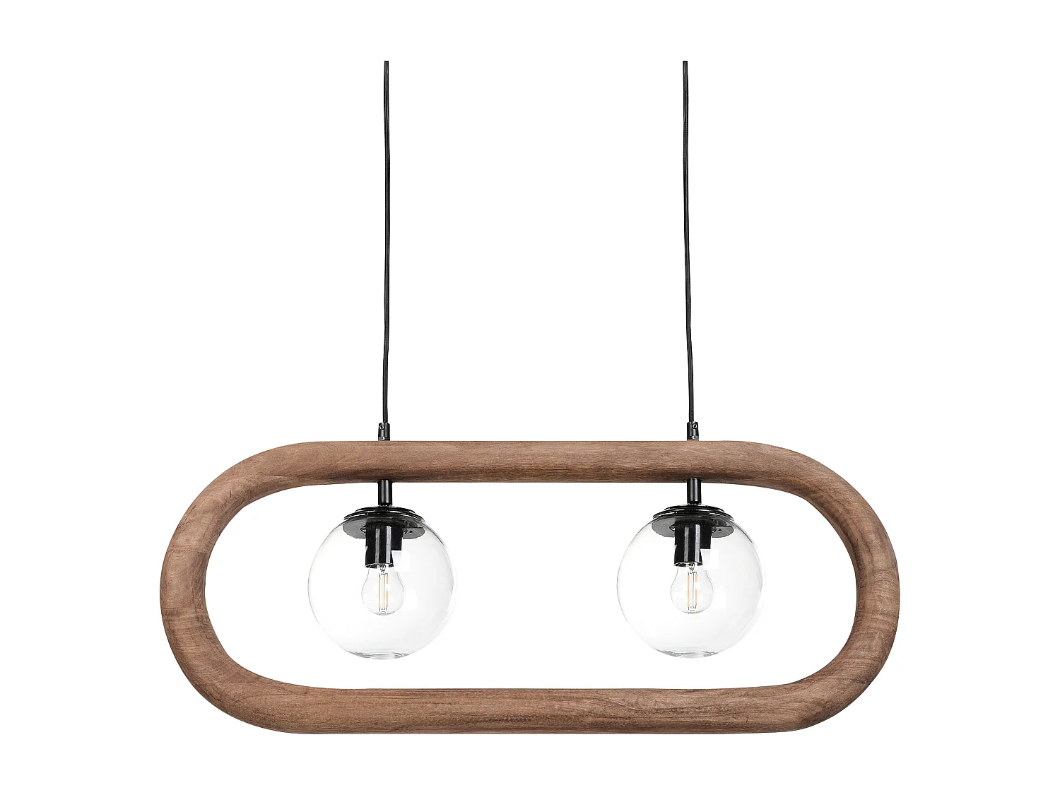 Hängelampe AYENSU Mango Holz Dunkelbraun