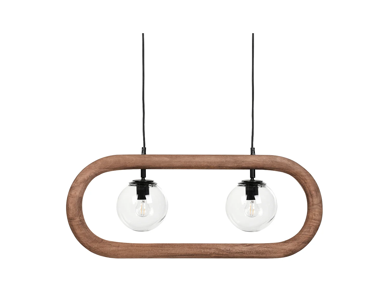 Lampe suspension AYENSU Bois de manguier Marron foncé