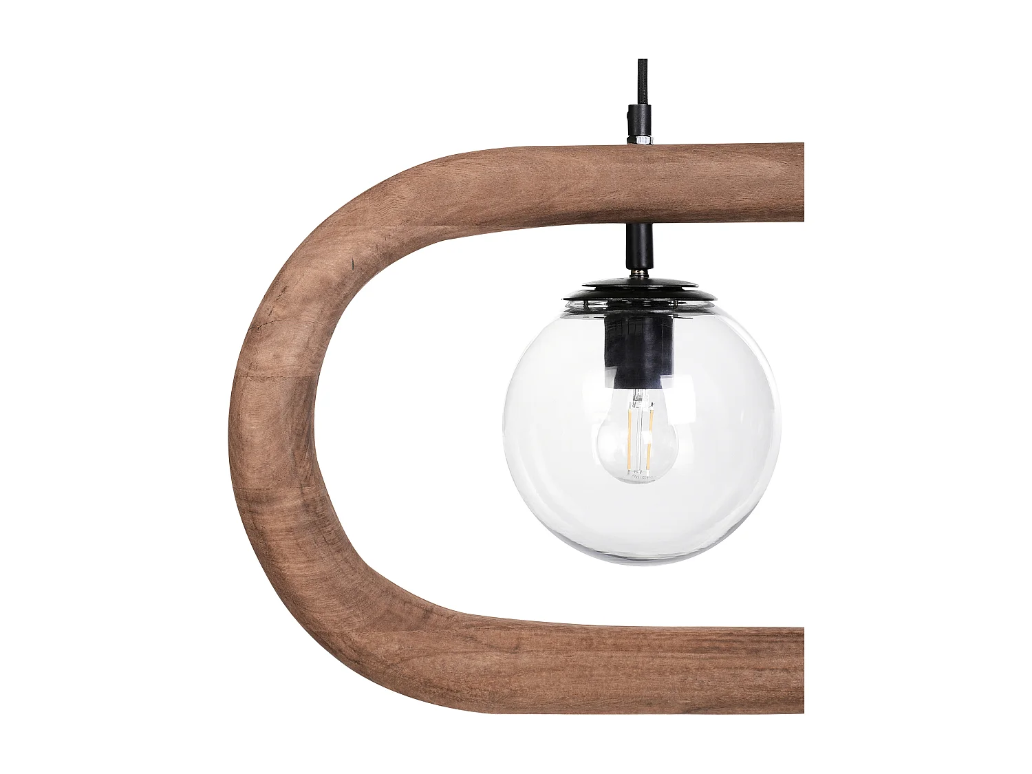 Hängelampe AYENSU Mango Holz Dunkelbraun