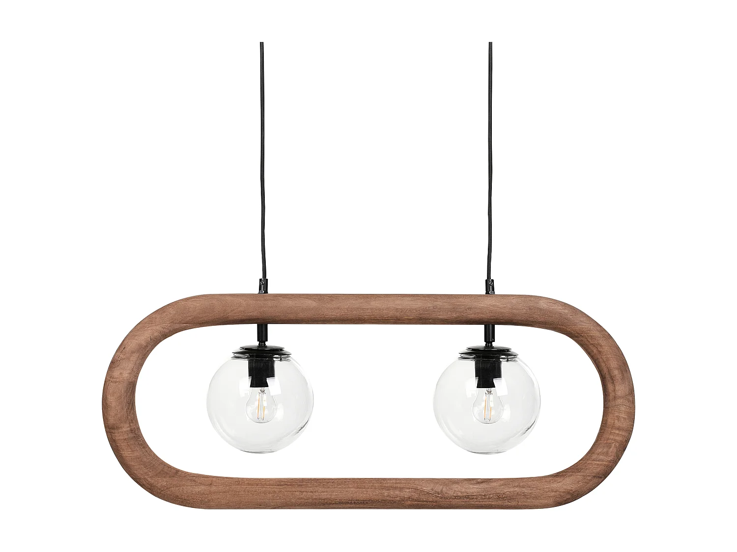 Hängelampe AYENSU Mango Holz Dunkelbraun