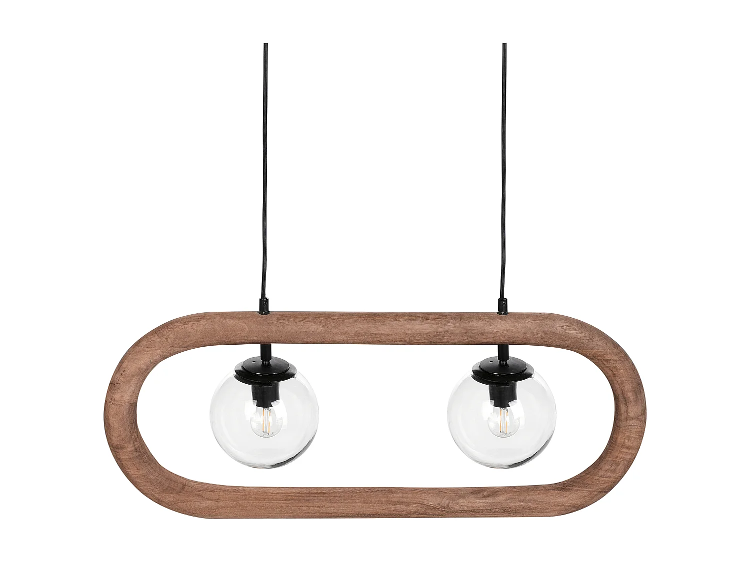 Hängelampe AYENSU Mango Holz Dunkelbraun