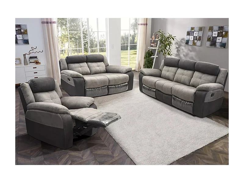 Napoli (Set 3+2+1)/Tessuto/Gris