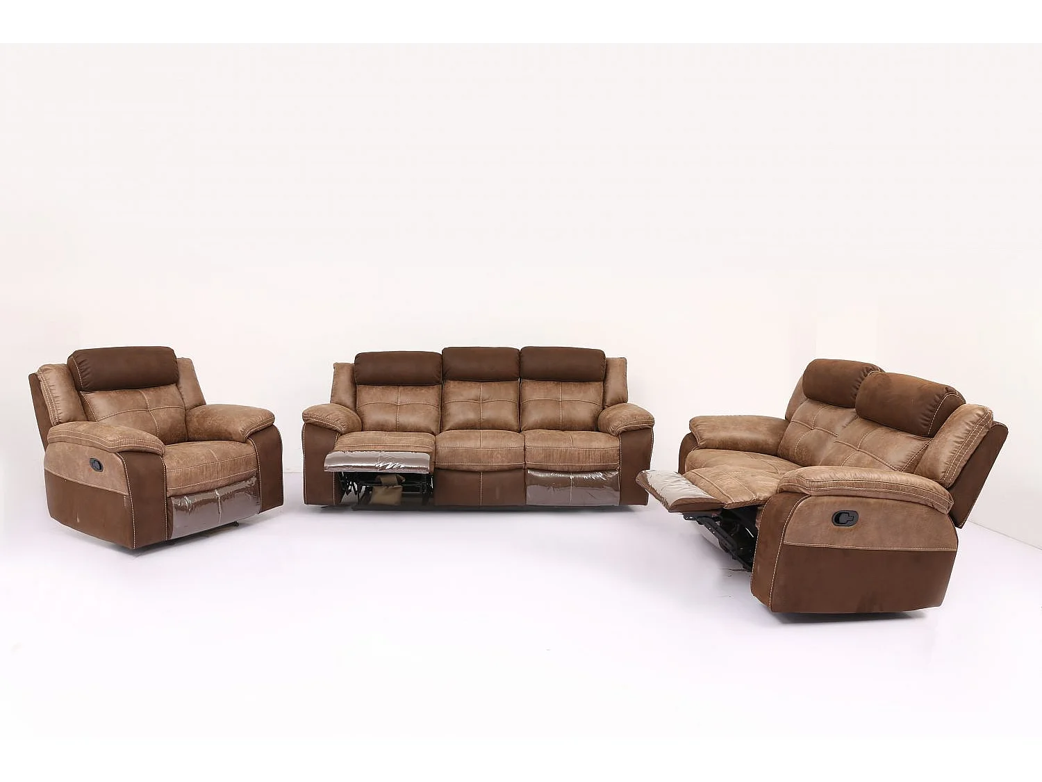 Napoli (Set 3+2+1)/Tessuto/Gris