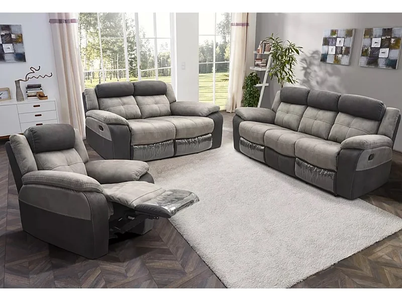 Napoli (Set 3+2+1)/Tessuto/Gris