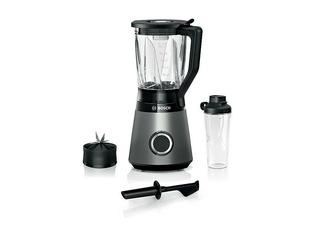 BOSCH Blender VitaPower Revetement metallique - 1200W - 30.000 trs/min - 2 vitesses + turbo - Bol mixeur 2 L - 4 lames amovibles