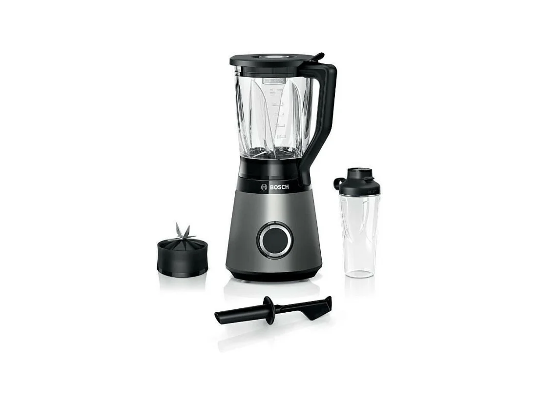 BOSCH Blender VitaPower Revetement metallique - 1200W - 30.000 trs/min - 2 vitesses + turbo - Bol mixeur 2 L - 4 lames amovibles