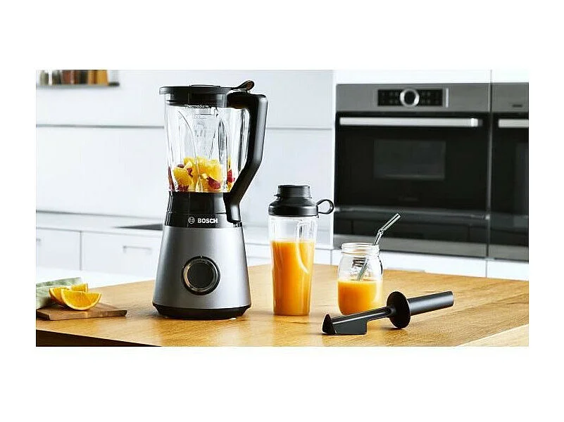 BOSCH Blender VitaPower Revetement metallique - 1200W - 30.000 trs/min - 2 vitesses + turbo - Bol mixeur 2 L - 4 lames amovibles