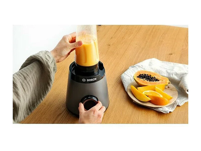 BOSCH Blender VitaPower Revetement metallique - 1200W - 30.000 trs/min - 2 vitesses + turbo - Bol mixeur 2 L - 4 lames amovibles