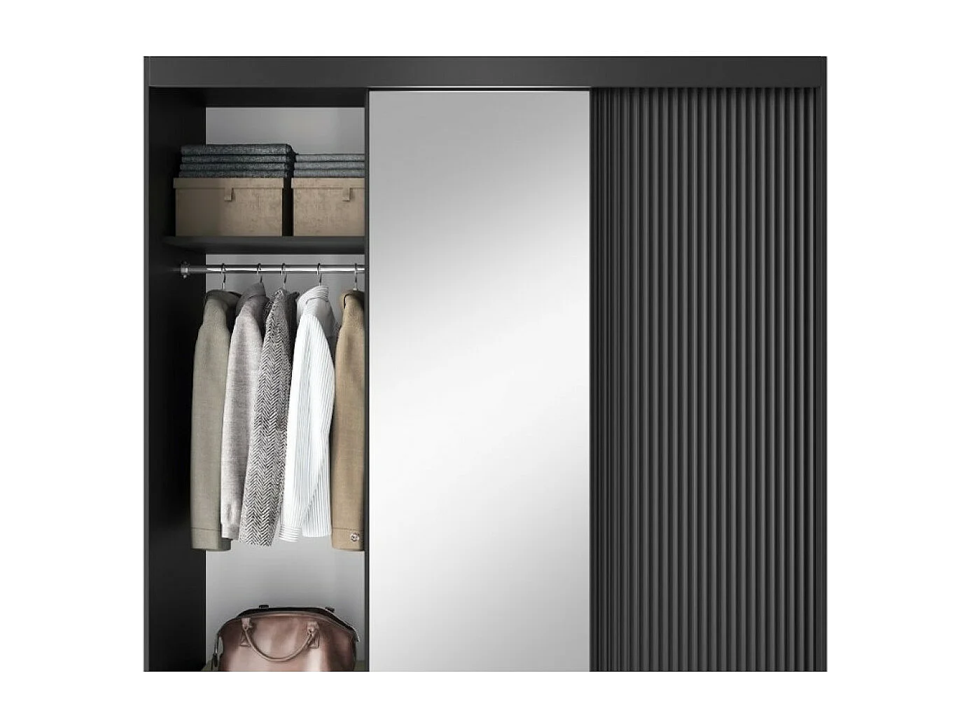 Armadio Nero XL (180cm)/Nero/In Magazzino