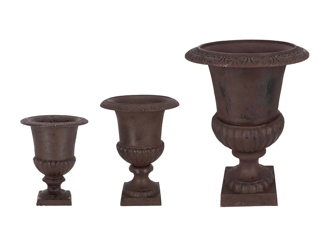 Vase Médicis en fonte Lot de 3