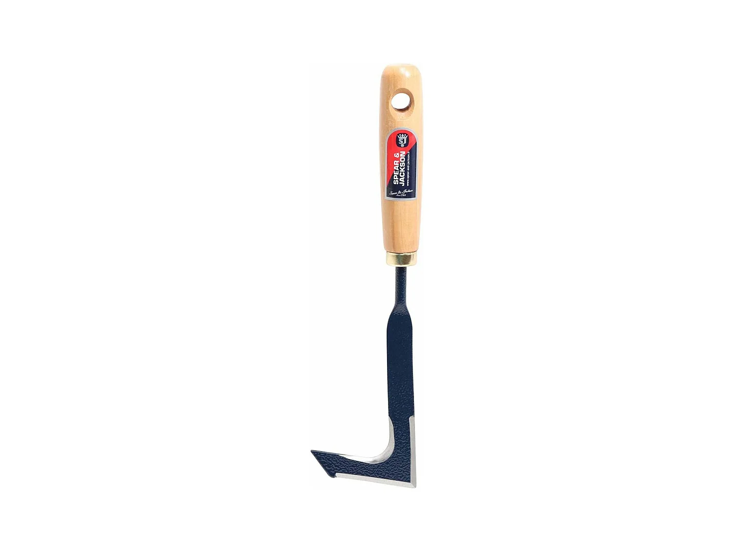 Couteau désherbeur affûté à dalles avec manche en hêtre