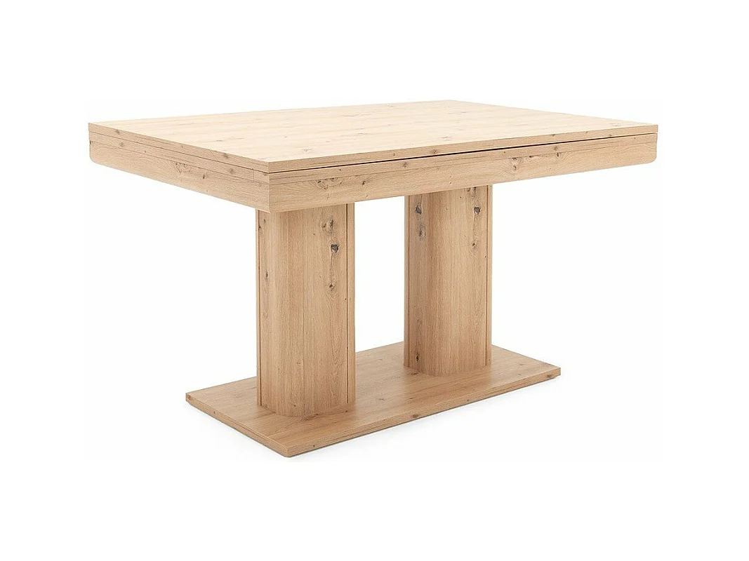 Table à manger extensible décor chêne artisan L140-220 cm - HEIDELBERG
