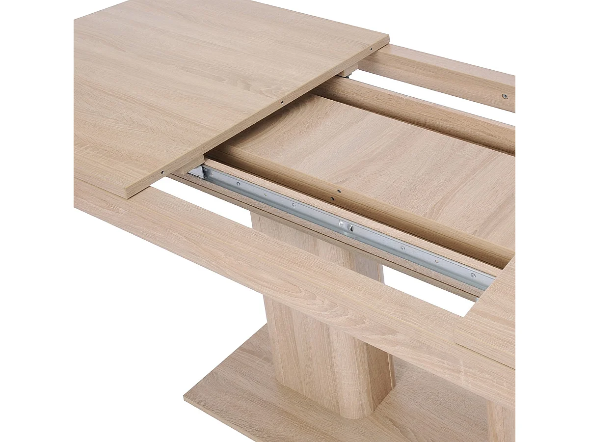 Table à manger extensible décor chêne artisan L140-220 cm - HEIDELBERG