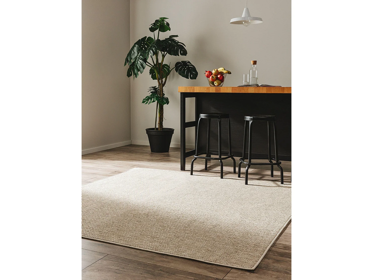 Tapis d'extérieur & intérieur Iowa Taupe 300x300 cm