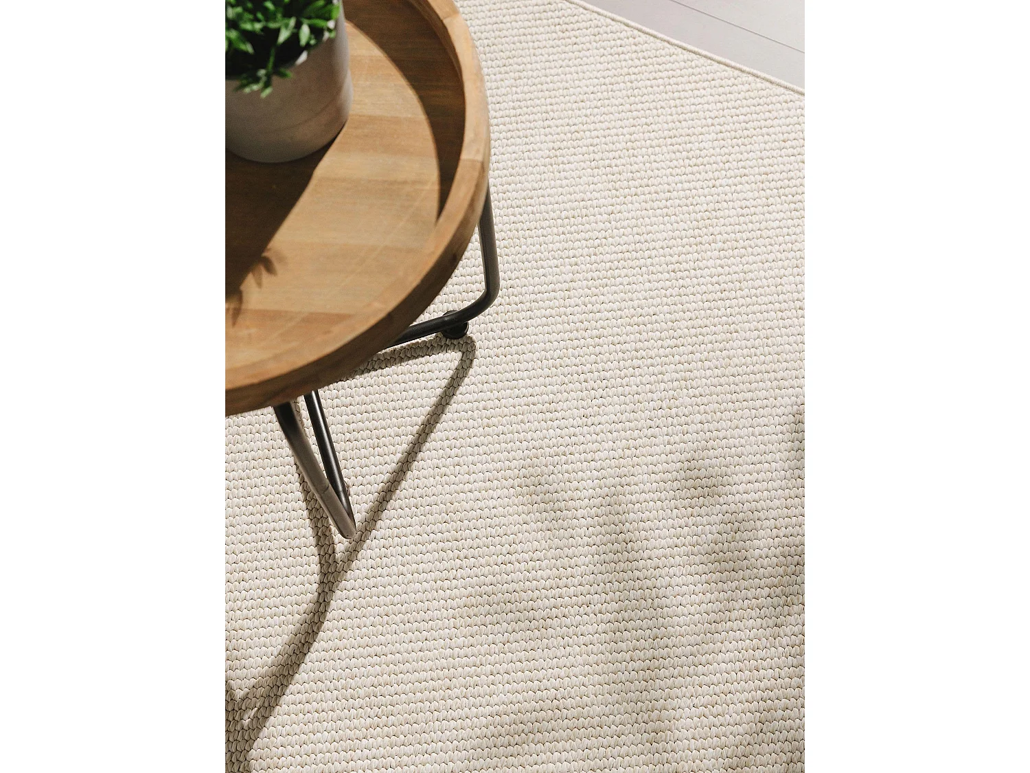 Tapis d'extérieur & intérieur Iowa Crème 195x195 cm