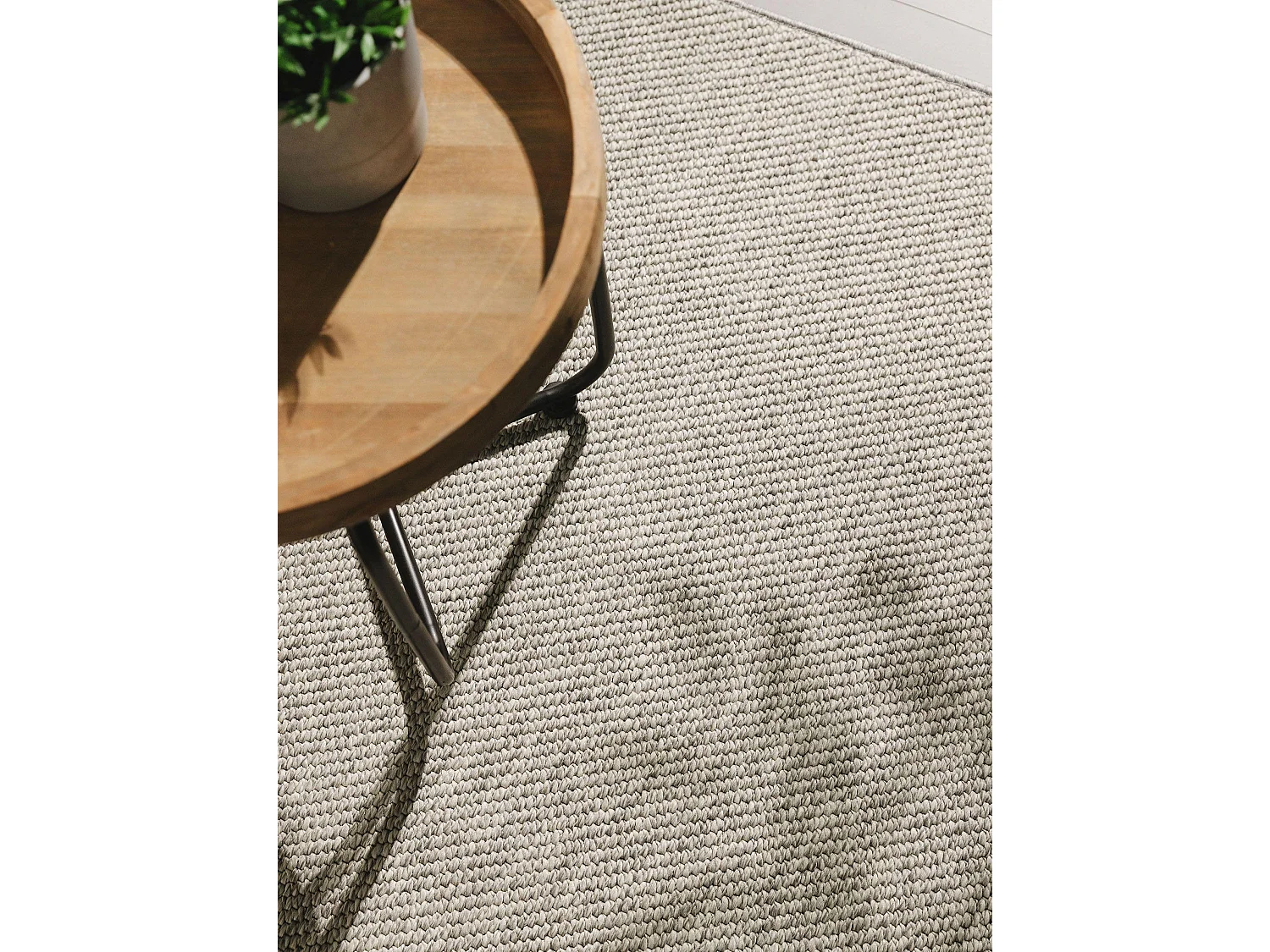 Tapis d'extérieur & intérieur Iowa Gris clair 195x195 cm