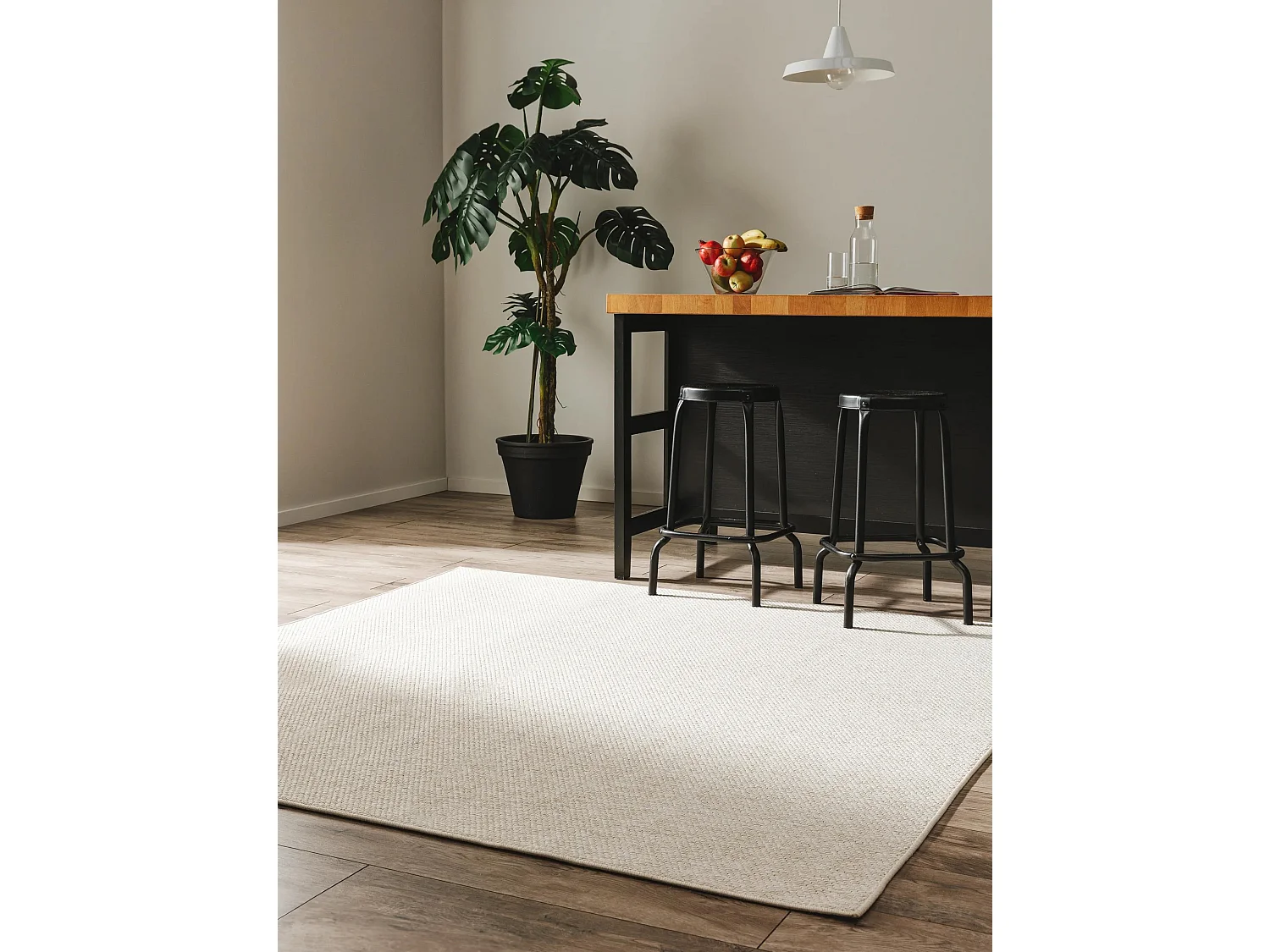Tapis d'extérieur & intérieur Iowa Crème 300x300 cm
