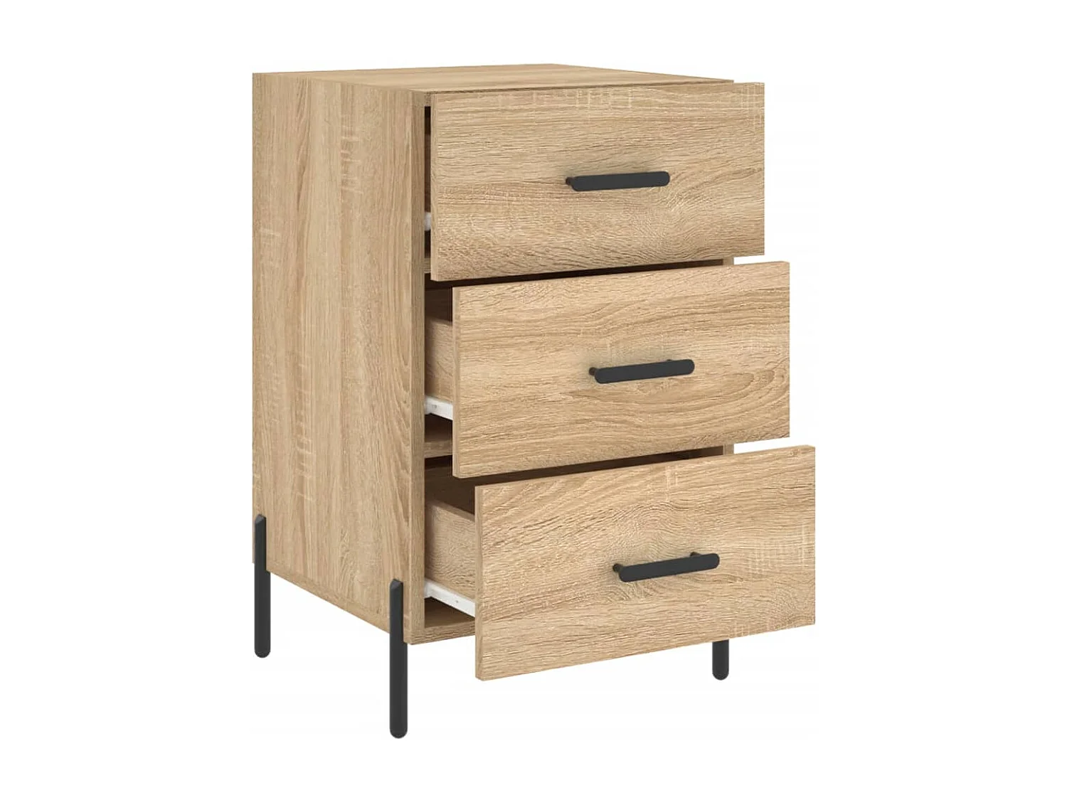 Table de chevet chêne sonoma 40x40x66 cm bois d'ingénierie