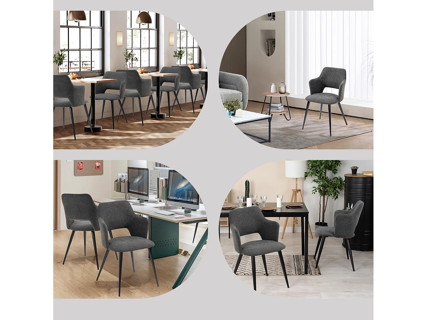 Table à manger extensible à allonge avec 4 chaises,Whalen akanji