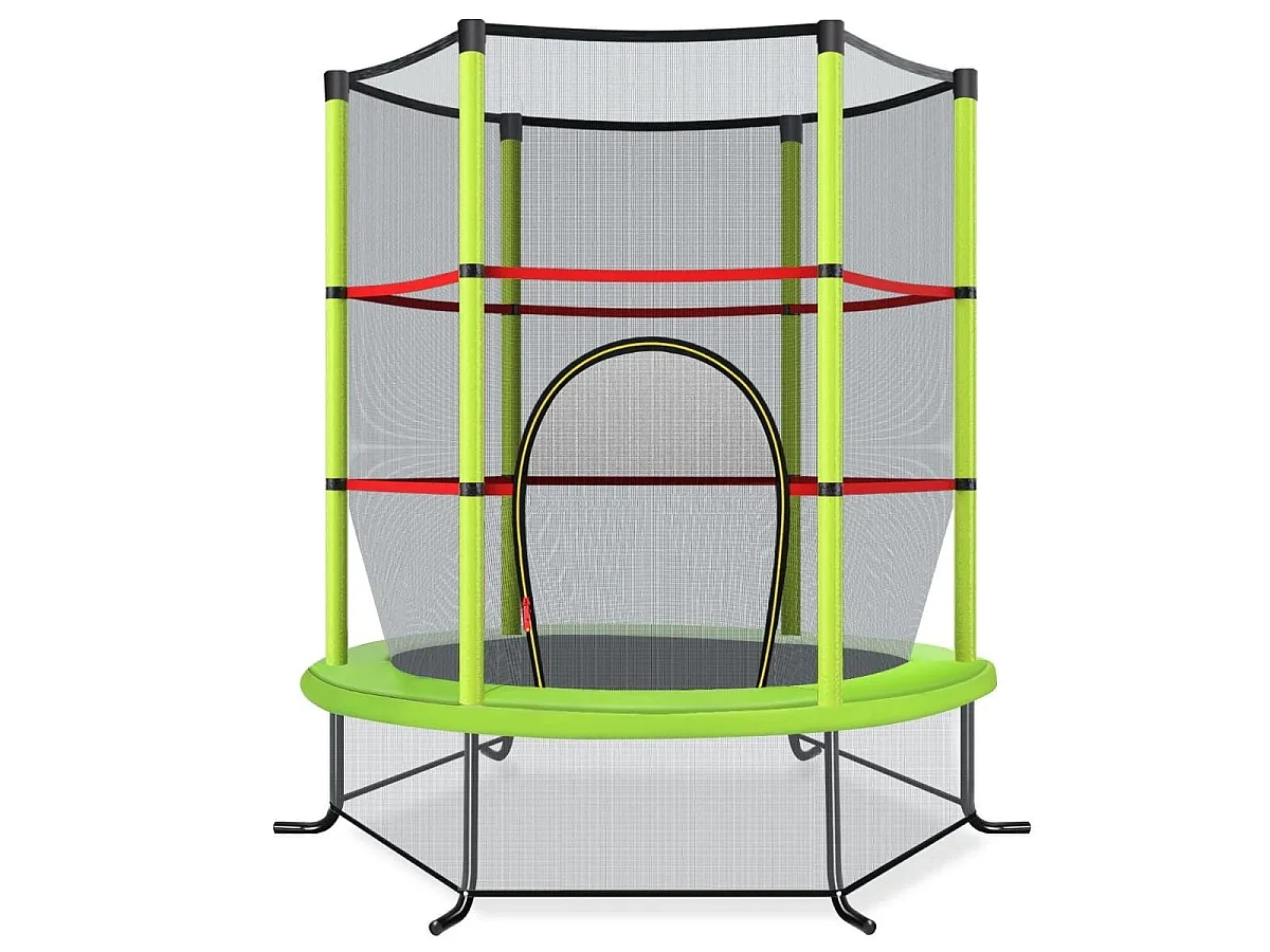 Trampolin mit Sicherheitsnetz 165 x 165 x 161 cm, grün