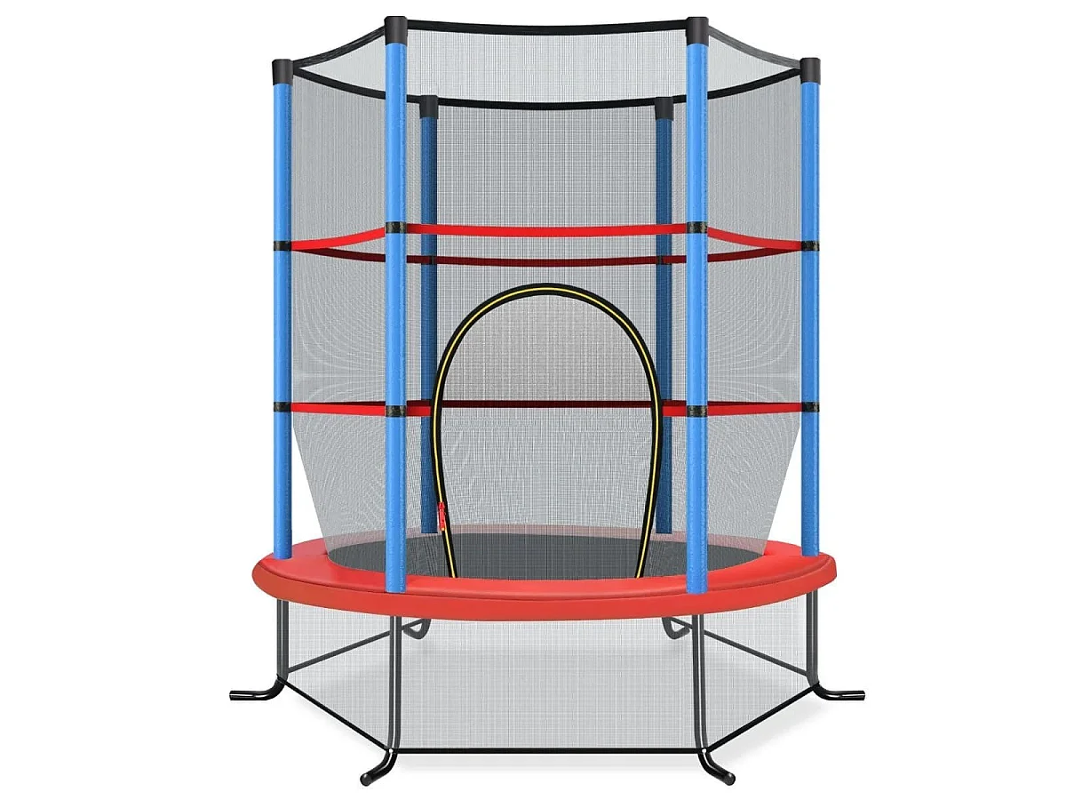 Trampolino con rete di protezione 165 x 165 x 161 cm, blu