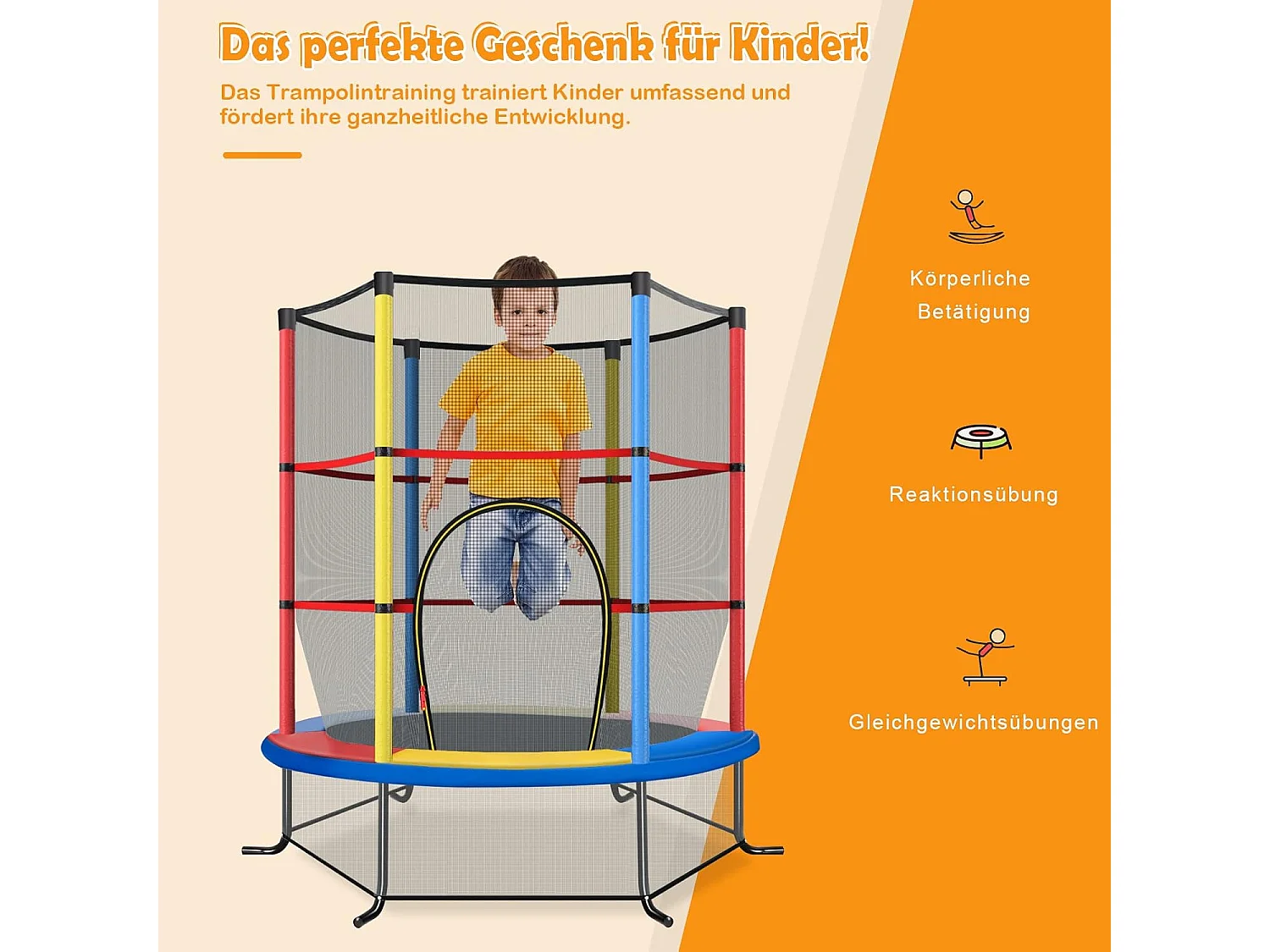 Trampolino da giardino con rete Trampolino per bambini