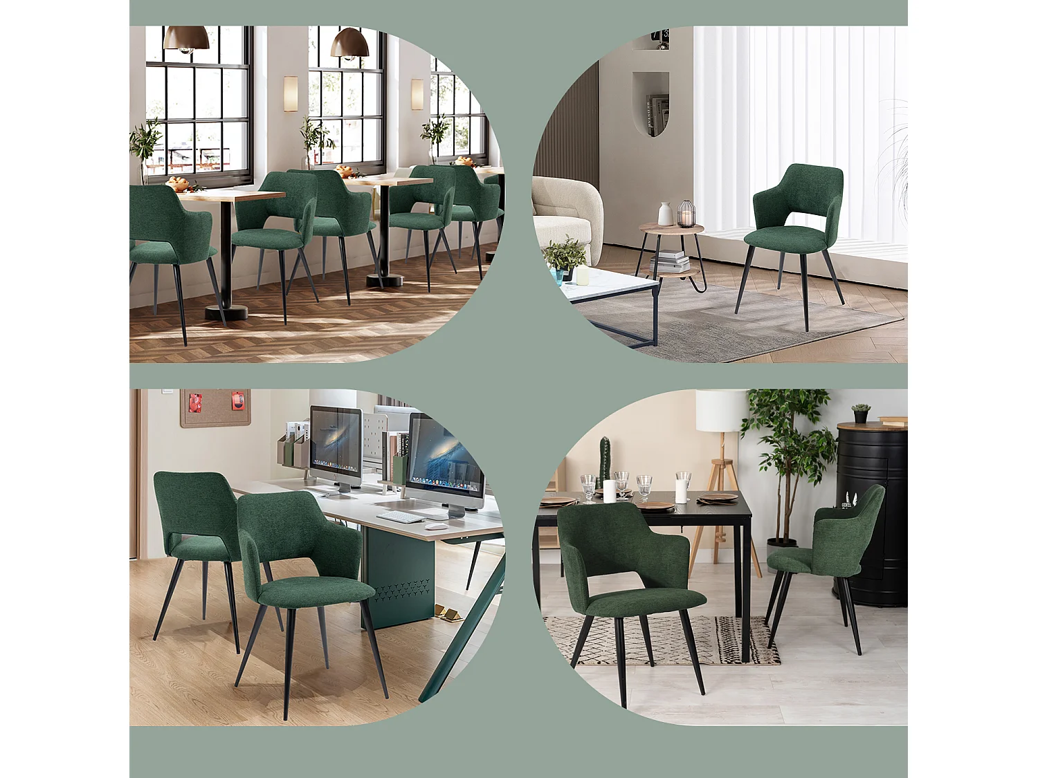 Table à manger extensible à allonge avec 6 chaises,Whalen akanji