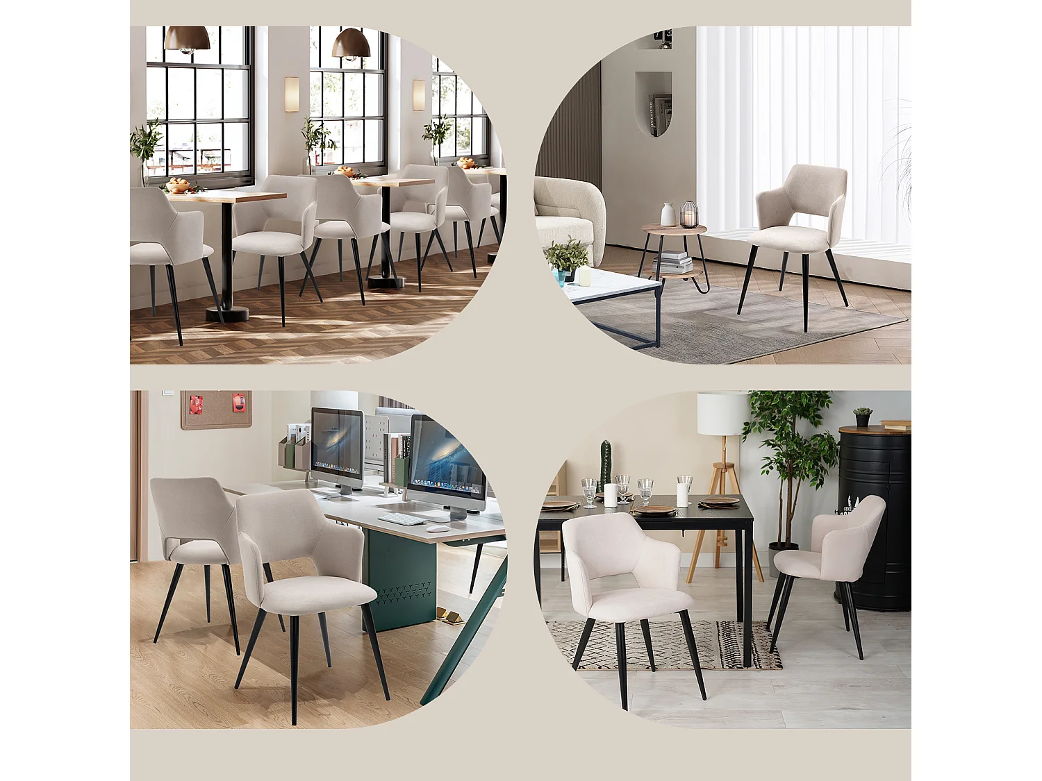 Table à manger extensible à allonge avec 4 chaises,Whalen akanji