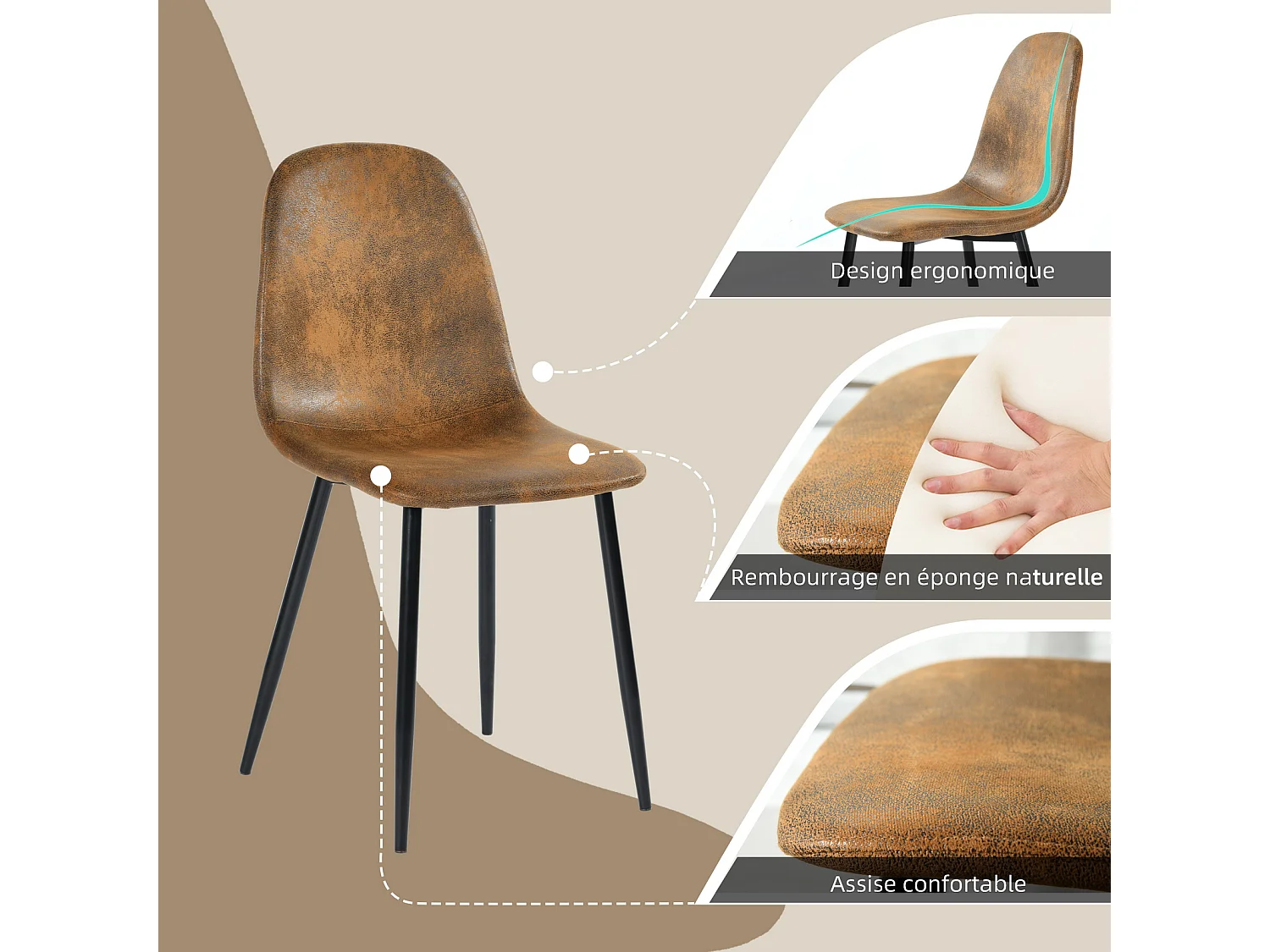 Table à manger extensible à allonge avec 4 chaises,Whalen charlton