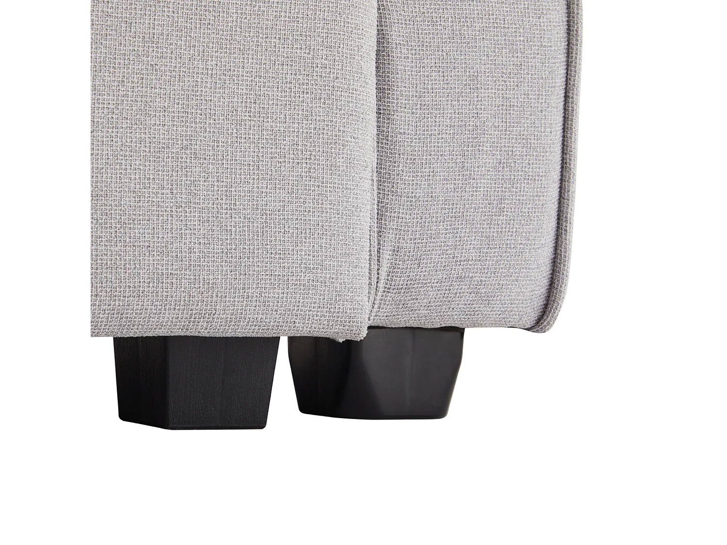 Sofá de 4 lugares, 264x83x87cm, tecido linho, com bolsos para os braços e 4 almofadas, estilo simples, para sala de estar, cinzento claro