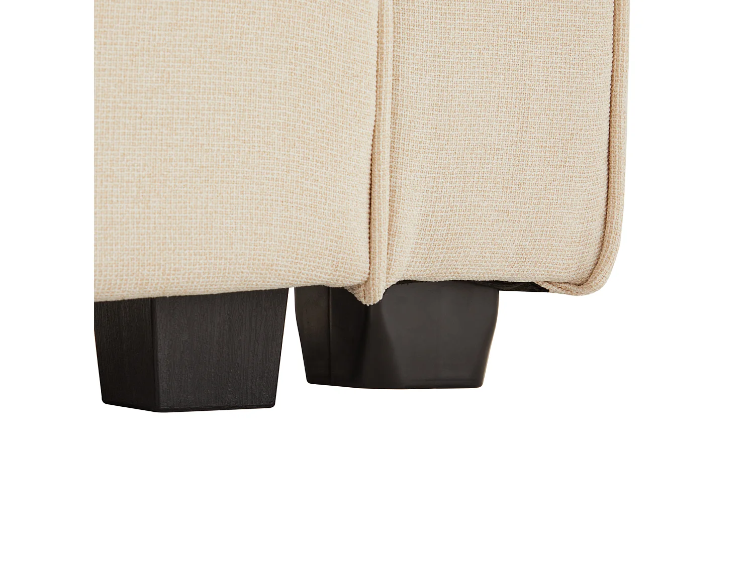 4-zitsbank, 264x83x87cm, linnen stof, met armleuningzakken en 4 kussens, eenvoudige stijl, voor woonkamer, beige