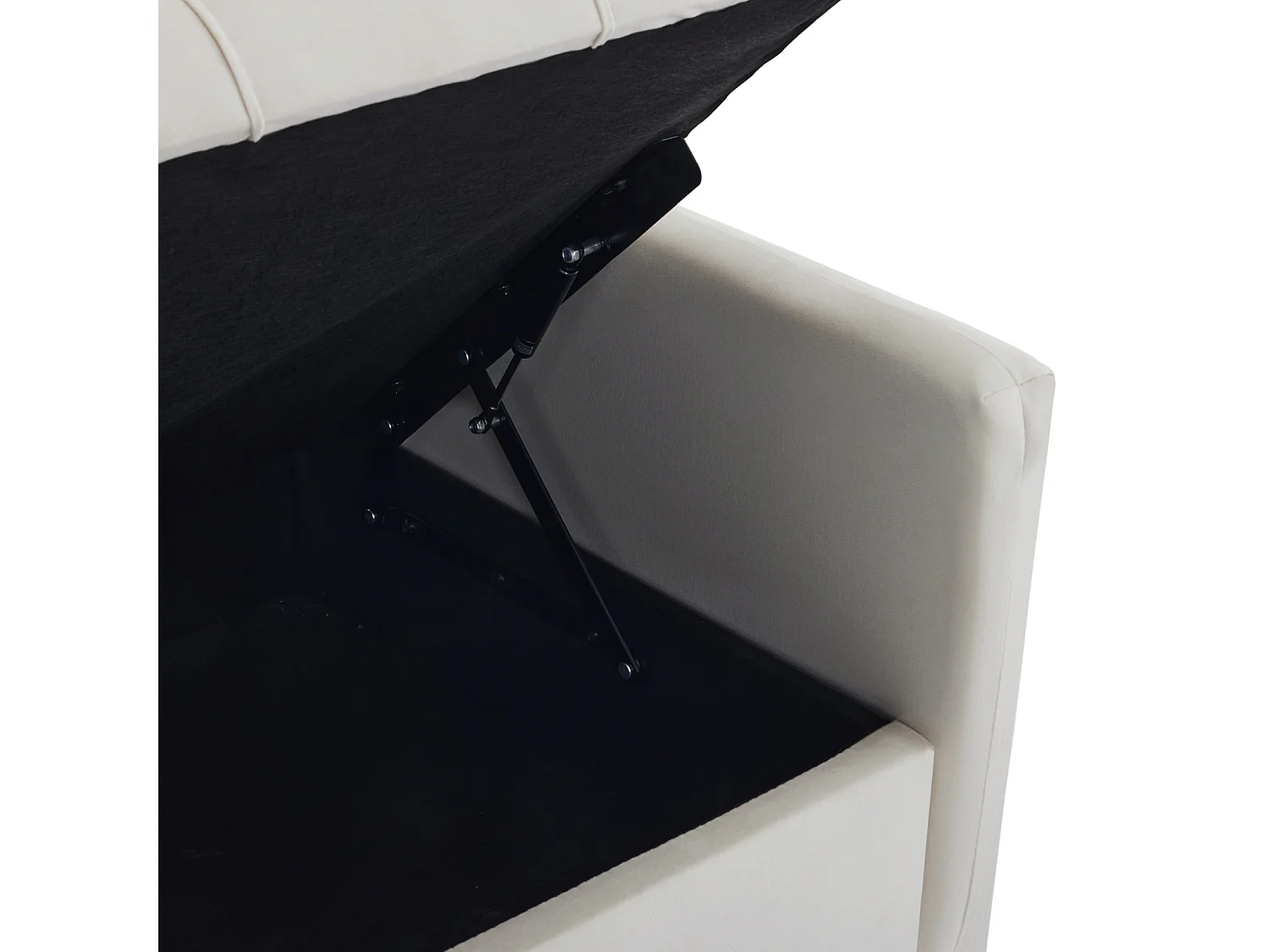 Divano 2 posti piccolo, 135x71x86cm, divano dritto in velluto, con contenitore e cuscini, gambe in metallo dorato, beige