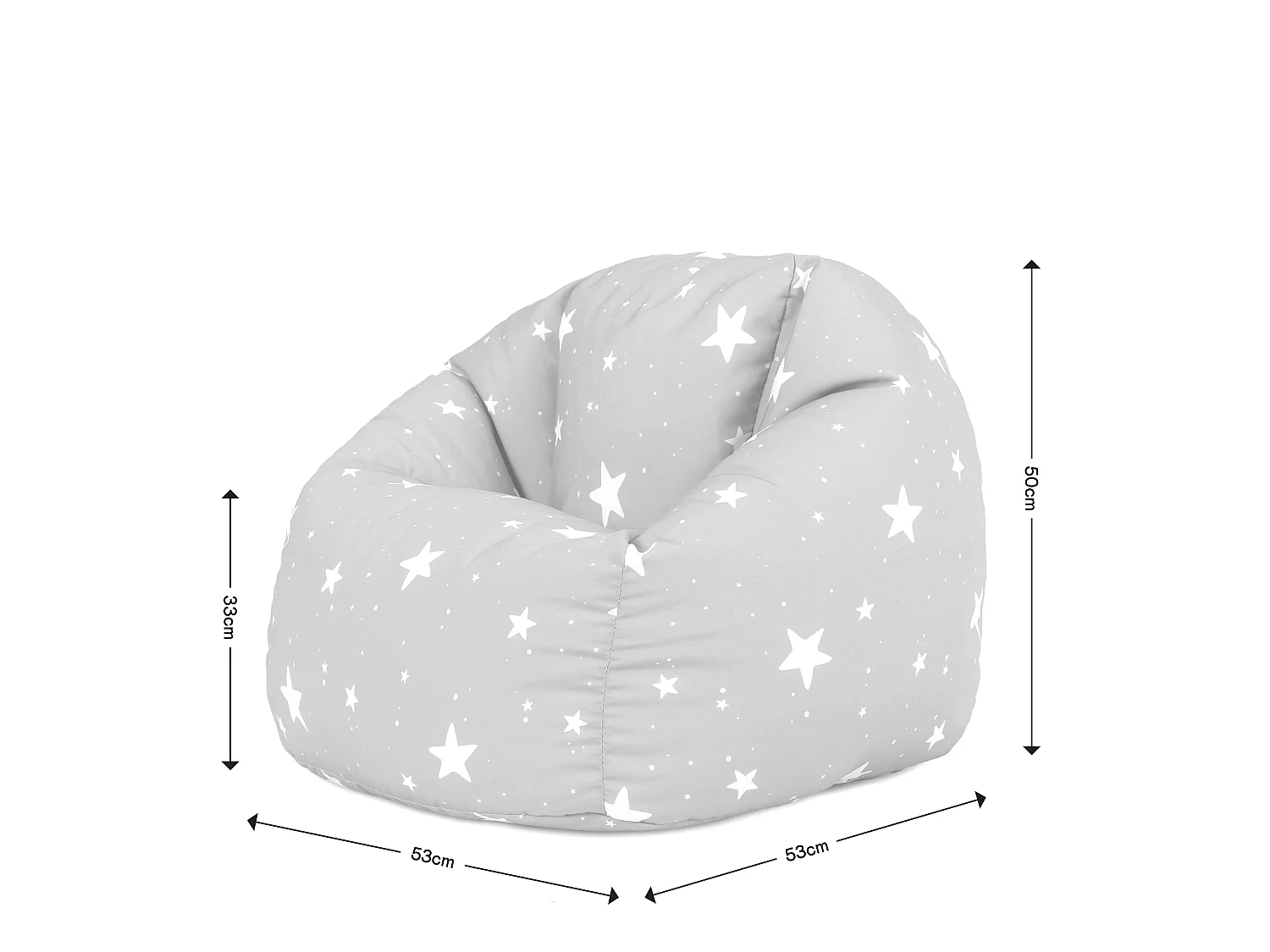 Pouf fauteuil pour enfants bleu marine