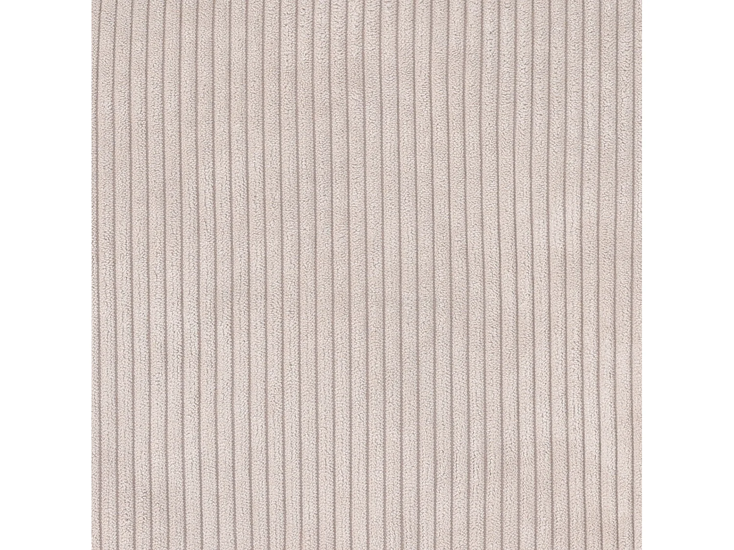 Pouf en velours finement côtelé demi-lune beige - REMI